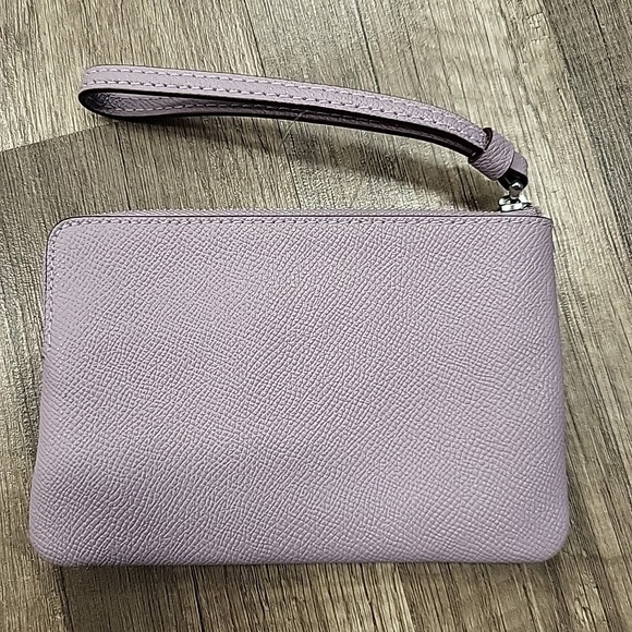 Coach Corner Zip Wristlet, Plum - Picture 3 of 5